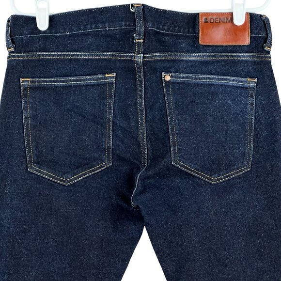 Conscious & Denim Men's Navy Slim Fit  Jeans Sz 34x33 Low Waist Stretch Buttons - Picture 4 of 12